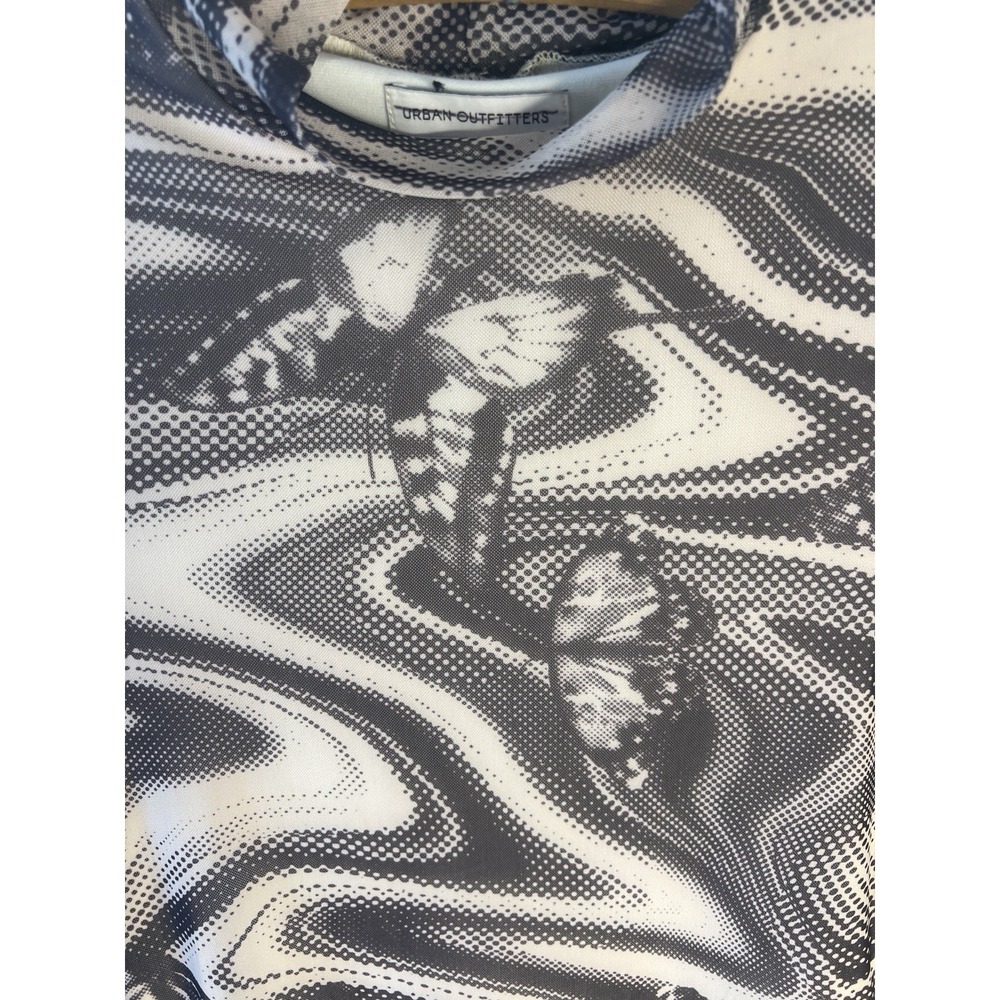 Y2K Style Urban Outfitters Rave Butterfly Techno Dress Women M Gray Coquette - Picture 11 of 11